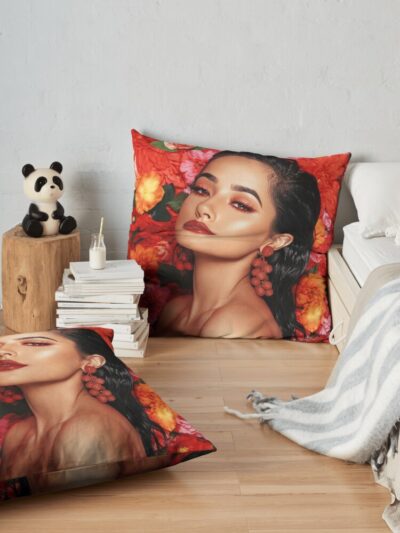 Beauty Becky Hiphop G Tour 2020 Buldes Throw Pillow Official Becky G Merch