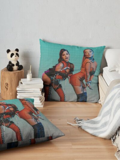 Natti X Becky Throw Pillow Official Becky G Merch