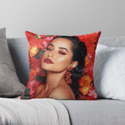 Beauty Becky Hiphop G Tour 2020 Buldes Throw Pillow Official Becky G Merch